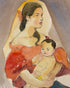 JOSEPH VILLAMAR, "MOTHER AND CHILD", 10 X 7.5 INCHES