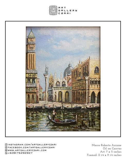 MARCO ROBERTO ASCIONE, EUROPE, OIL ON CANVAS, 7 X 5 INCHES