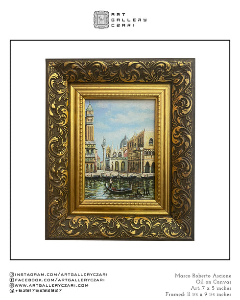 MARCO ROBERTO ASCIONE, EUROPE, OIL ON CANVAS, 7 X 5 INCHES