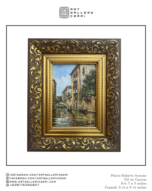 MARCO ROBERTO ASCIONE, EUROPE, OIL ON CANVAS, 7 X 5 INCHES