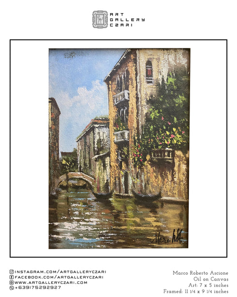 MARCO ROBERTO ASCIONE, EUROPE, OIL ON CANVAS, 7 X 5 INCHES