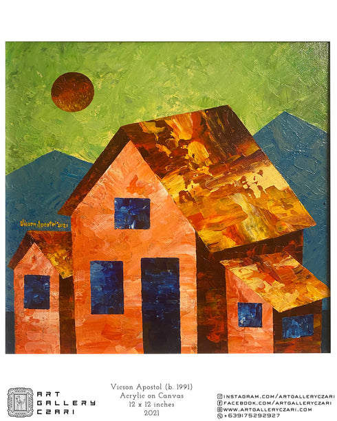 VICSON APOSTOL, TAHANAN, 12 X 12 INCHES