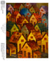 Vicson Apostol, "Lockdown Houses", 48 x 36 inches